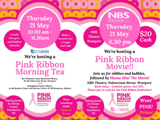 Pink Ribbon Movie And Morning Teas PNG Cropped