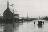 1926 Big Flood Corner Of Lyndhurst Street And Queen Street