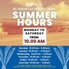 Summer Opening Hours 2026