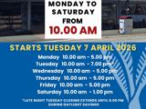 Opening Hours Change